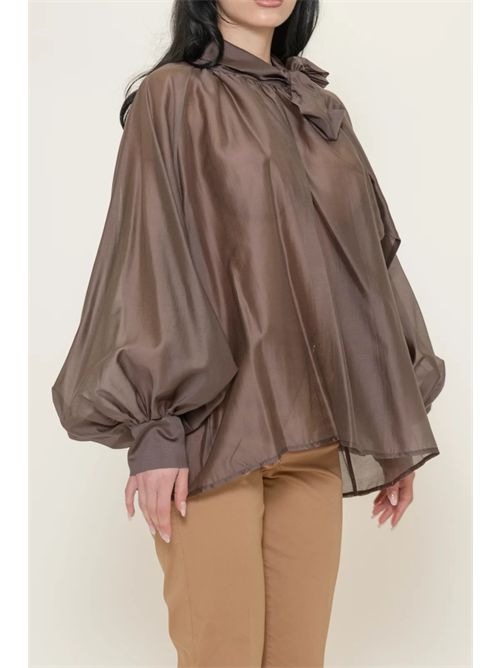 Blusa con fiocco VICOLO | TD0317/MORO